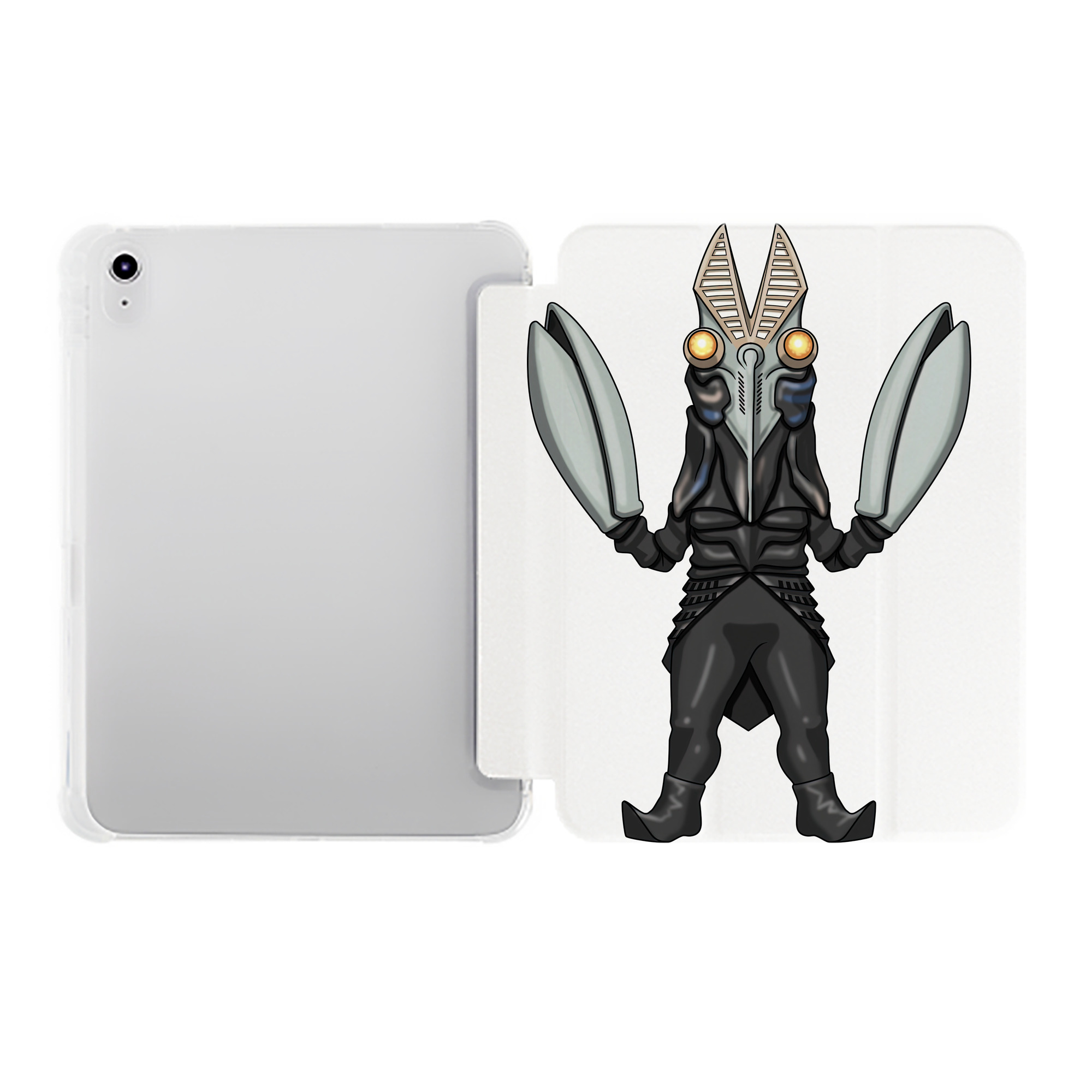 （画像用） ウルトラマン Ultraman IPad ケース ペン収納付き 三つ折りスタンド PUレザー×シリコン 対応機種9.5/10.5/10.9インチ